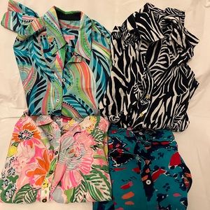 Lot of Lilly Pulitzer blouse blue pink